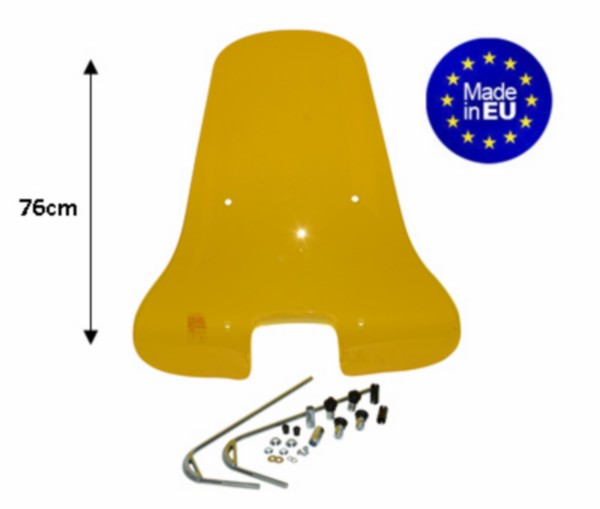 windscherm hoog + bev. set (made in EU) vespa S 76cm geel (zie internet opmerkin