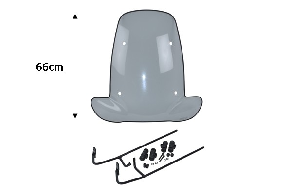 windscherm hoog + bev. set o.t. viva 66cm smoke orig 745421