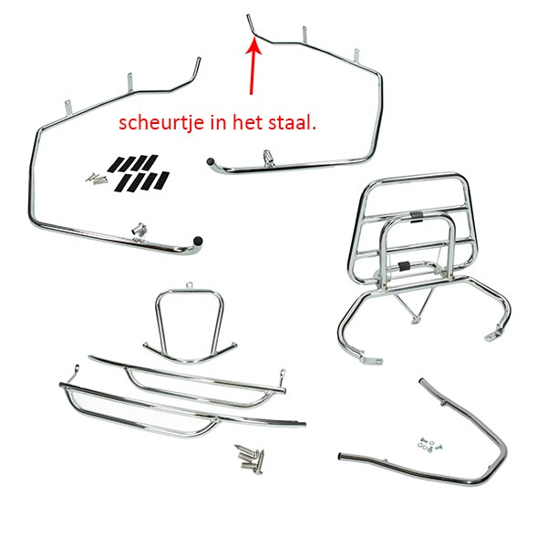 sierbeugel set !! SCHADE !! fiddle chroom DMP 4-delig