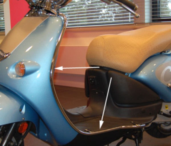 sierbeugel set mojito chroom voor/ zijkant=op=op