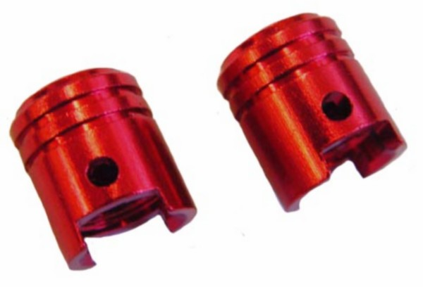 ventieldop set mod. zuiger rood alu DMP 2pcs