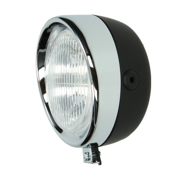 koplamp rond classic maxi/ puch zwart DMP