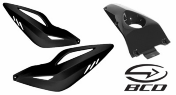 zijscherm set xtreme + seatcover aerox zwart bcd coque00302 3-delig