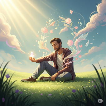 child in forest surrounded by golden light-visualing of inner child healing