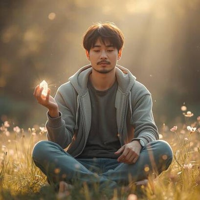 child in forest surrounded by golden light-visualing of inner child healing