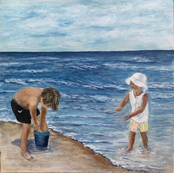 kinderen op het strand