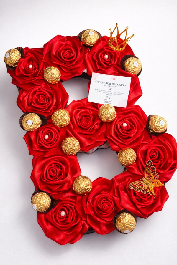 Letras Personalizadas con Rosas Eternas