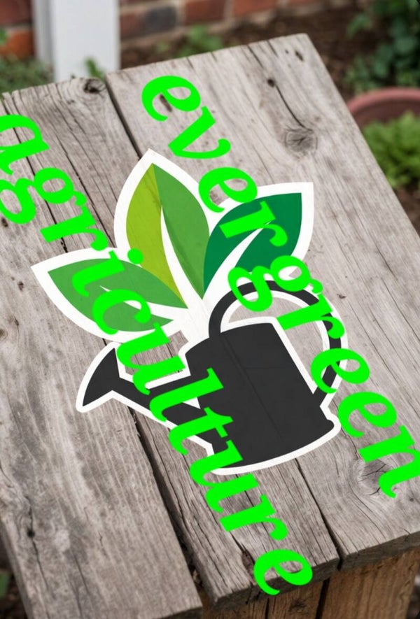 Watering can garden logo