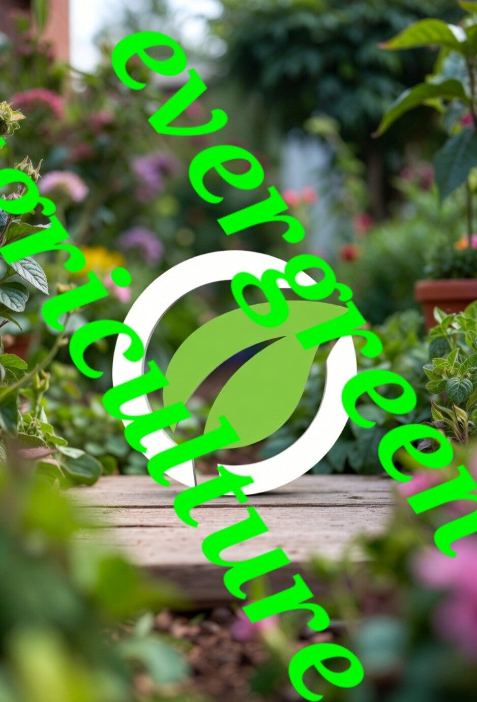 High quality circle garden logo