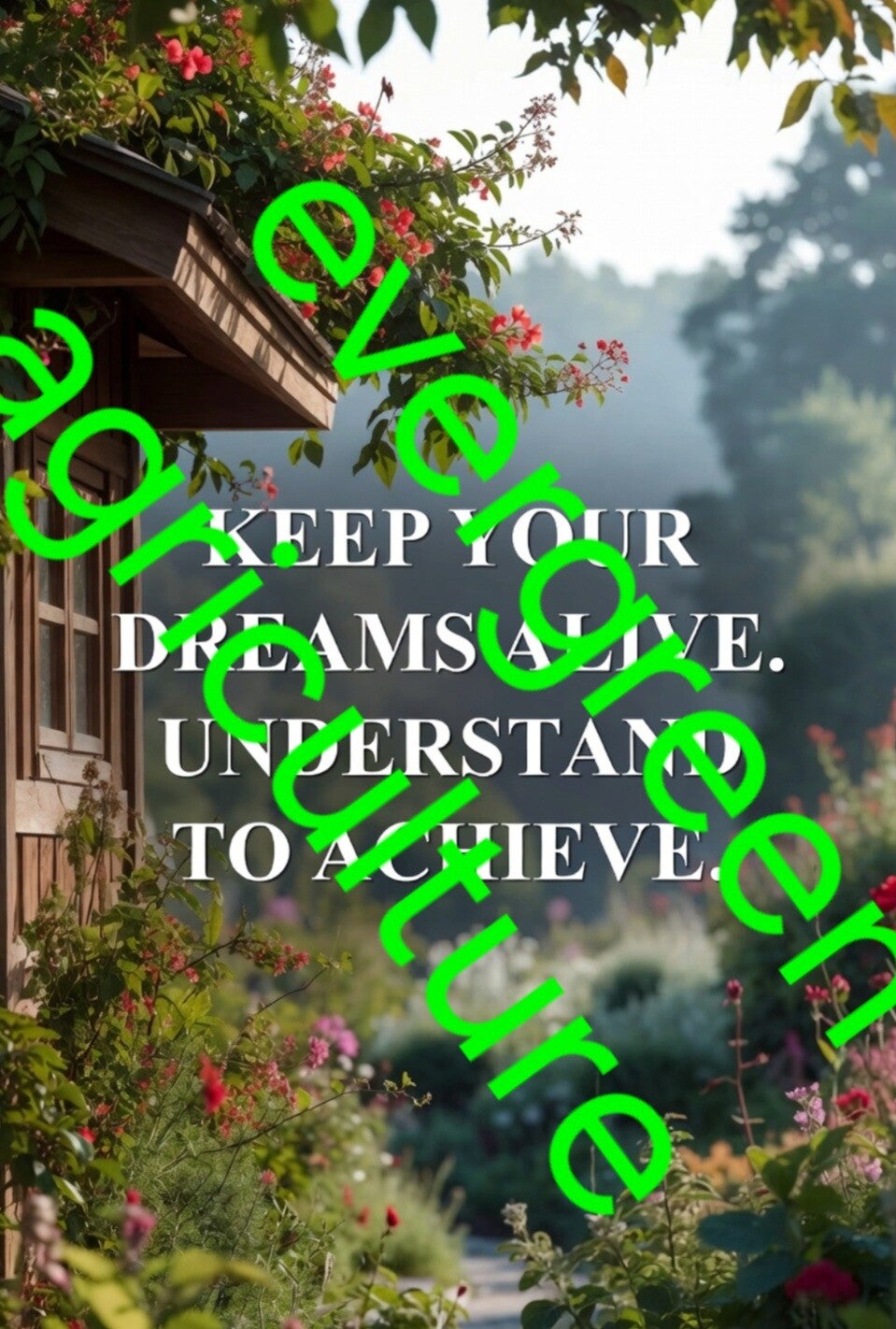 Keep your dreams alive, understand to achieve