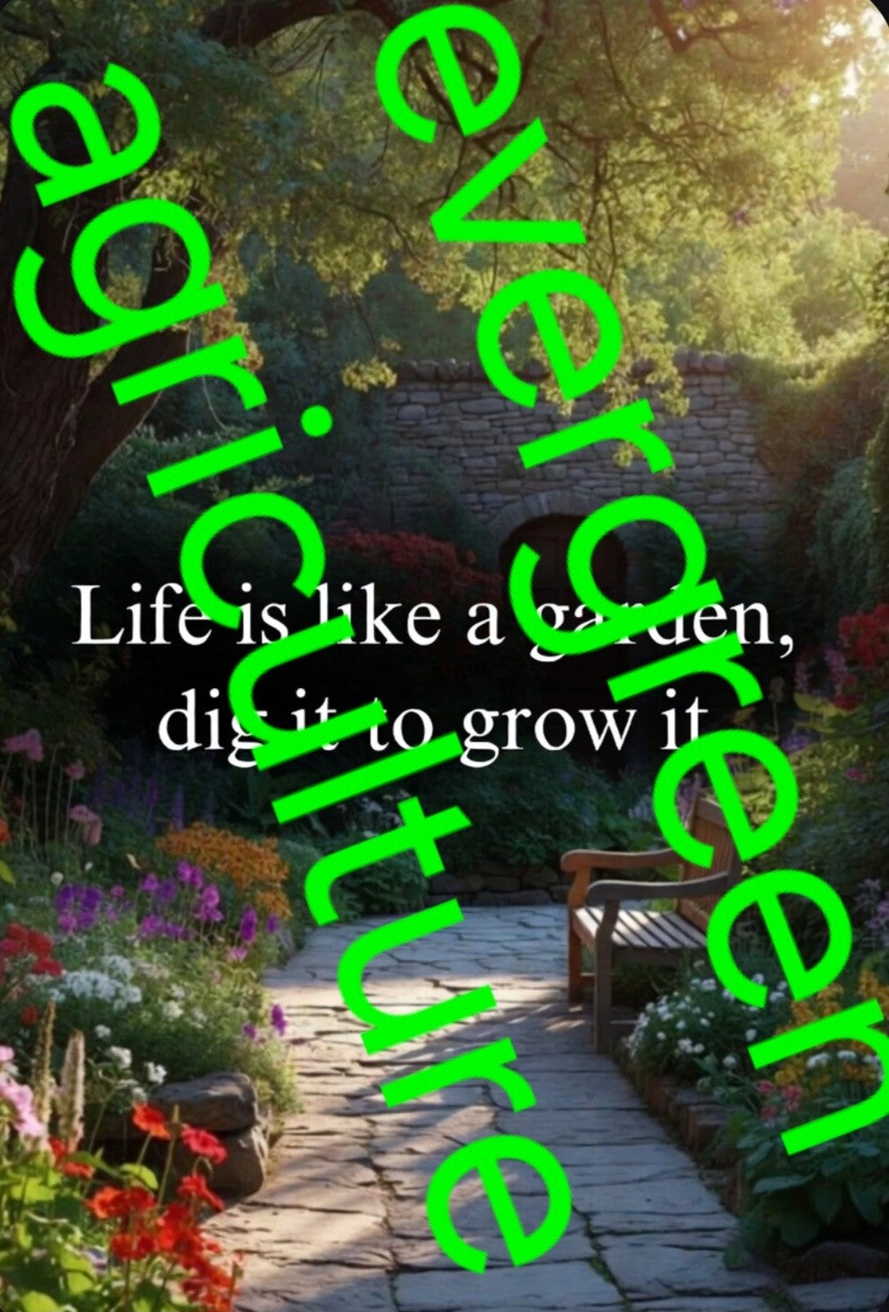 Life is like a garden, dig it to grow it!