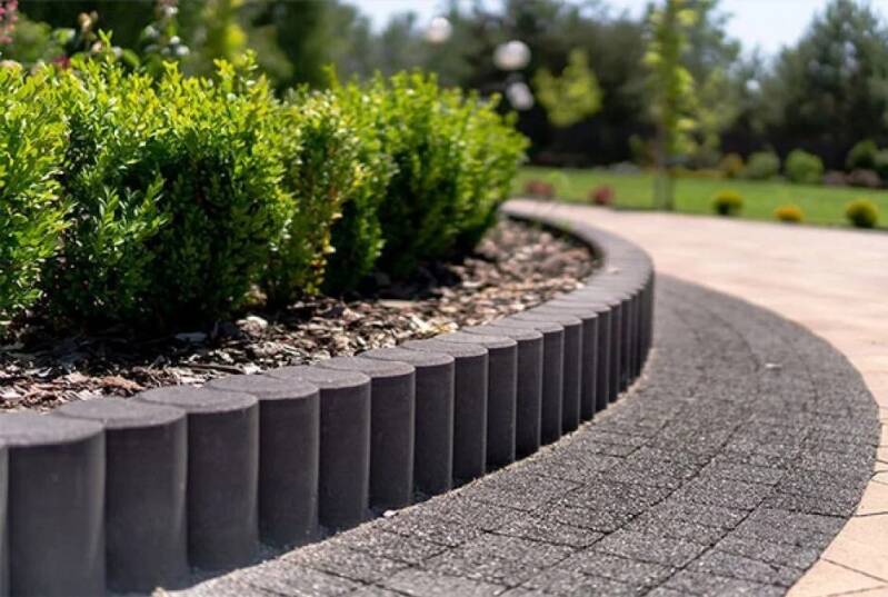 Beton Palisaden Zaunelemente für Garten – Robuste Beeteinfassung, Rasenkante & moderne Gartenabgrenzung