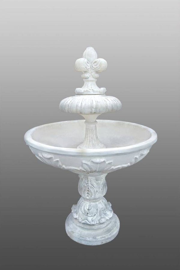 Kleine einstöckige Fontäne mit Lilienmotiv H 156 cm