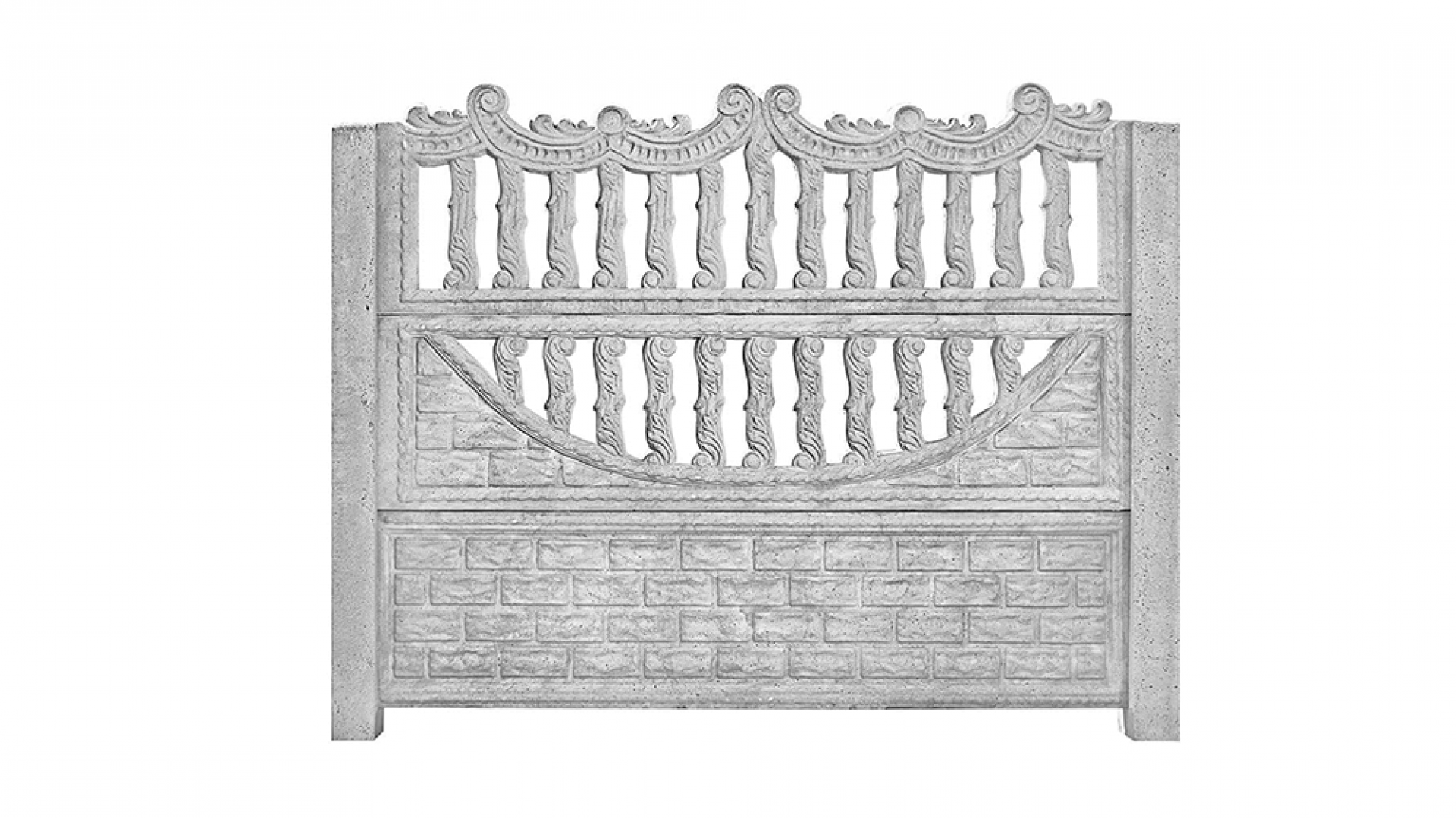 Zaun aus Betonvariante 2