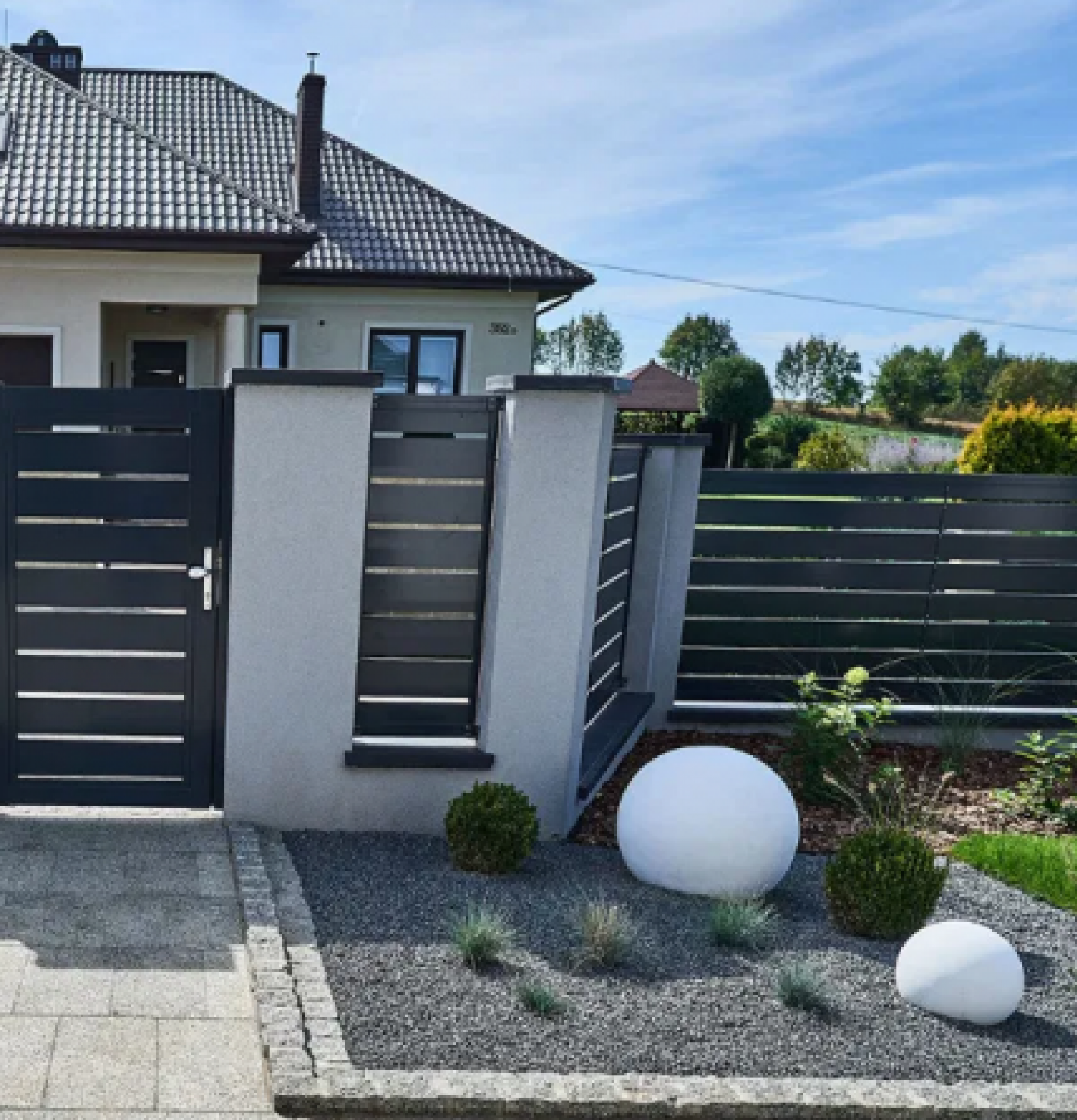 Garten-Dekokugeln aus Beton 62 cm