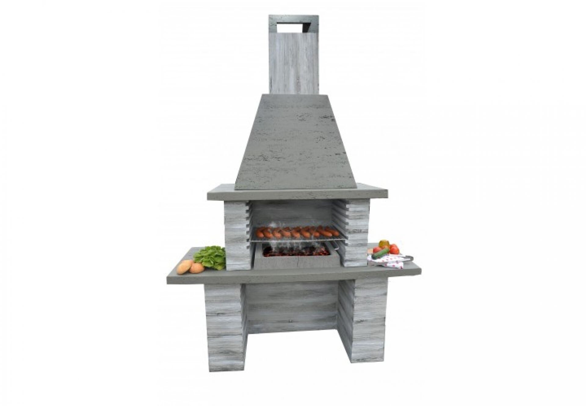 Grill aus poliertem Stein