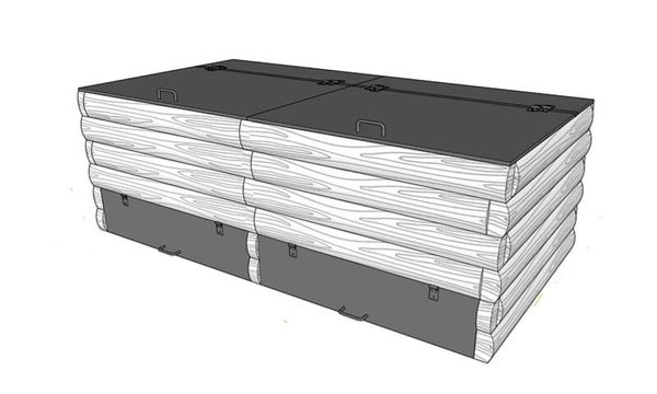 Halbrunder Betonkomposter für den Garten L 250 x B 128 cm Graphit