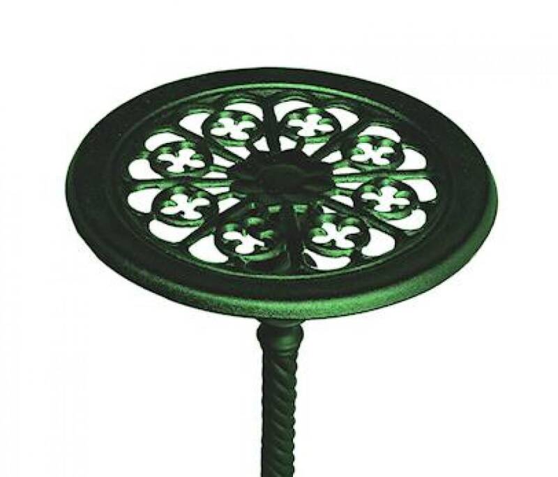 MINI Gartentisch mit Korbfuß – Dunkelgrün