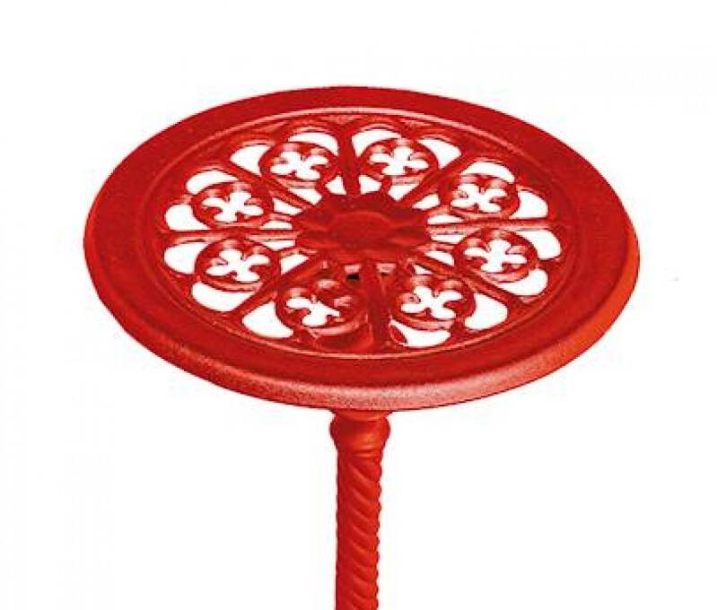 MINI Gartentisch mit Korbfuß – Rot