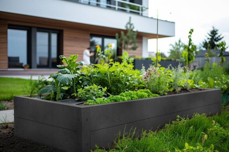 Modernes Hochbeet aus Metall für Garten – Robustes Pflanzbeet für Gemüse, Kräuter & gesunden Anbau im Außenbereich