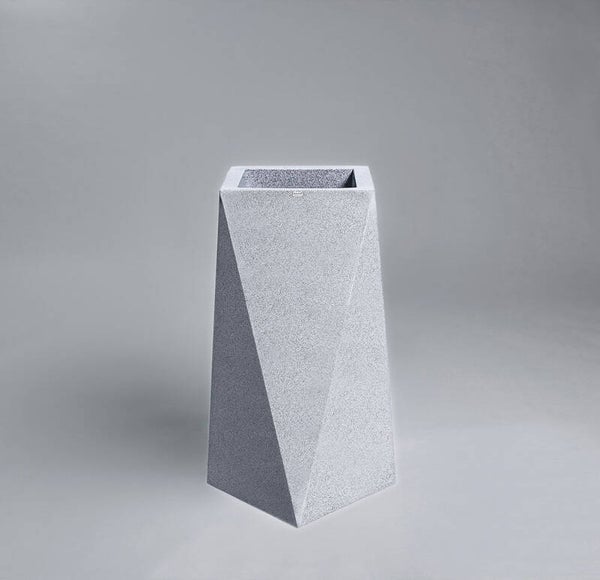 Nevis Blumentopf 75 cm Heller Marmor