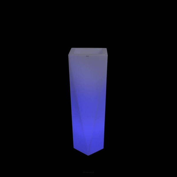 Rossa beleuchteter Pflanztopf 90 cm RGB-LED mit Fernbedienung