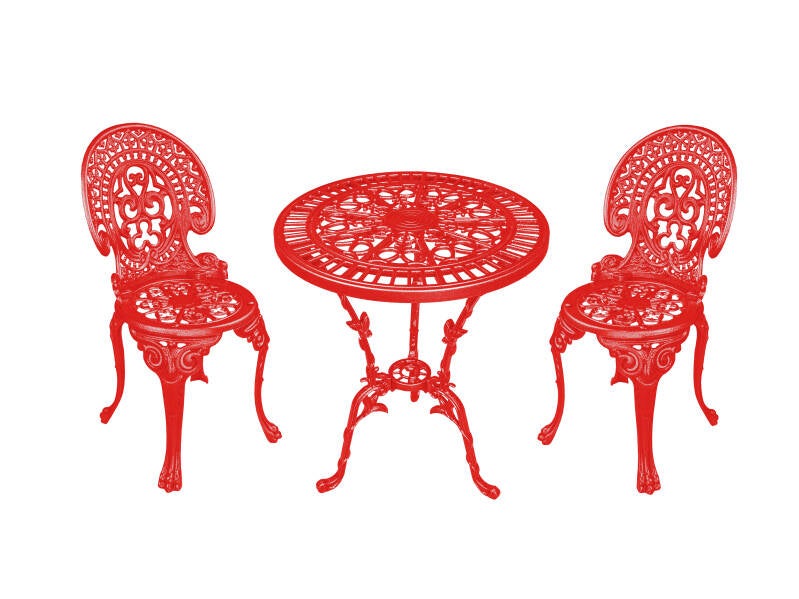 Gartenmöbel-Set, Rot