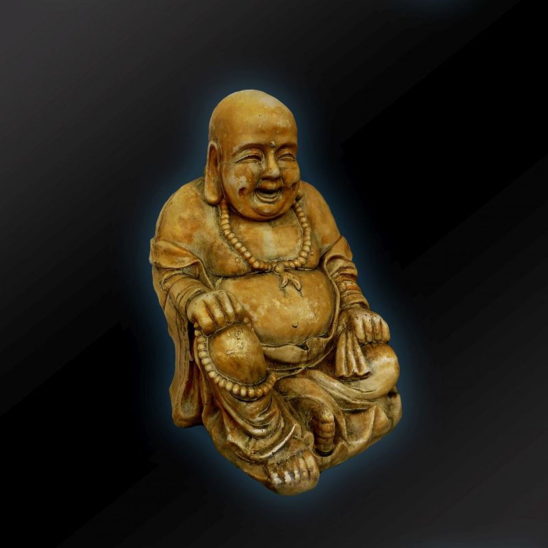 Buddha-Skulpturfigur mit einer Höhe von 43 cm
