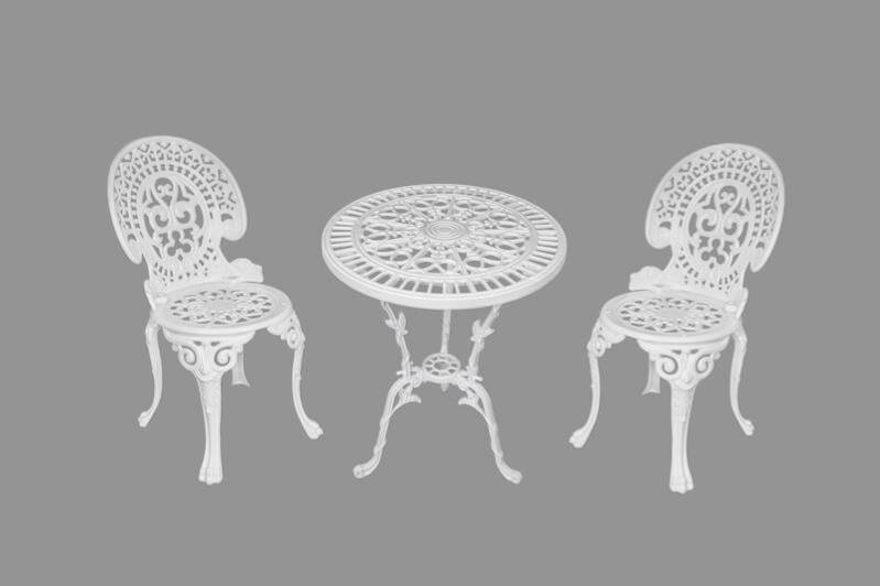 Gartenmöbel-Set, Weiß
