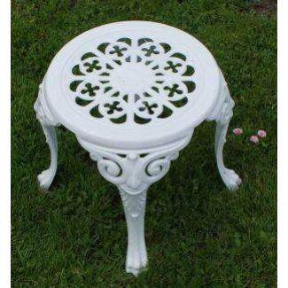 Gartenhocker ohne Rückenlehne – Weiß