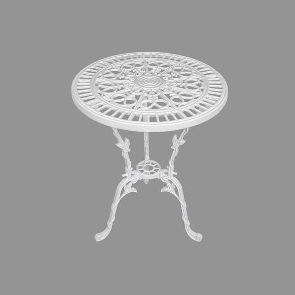 Gartentisch Romantic Ø 56,5 cm – Weiß — RAL 9003
