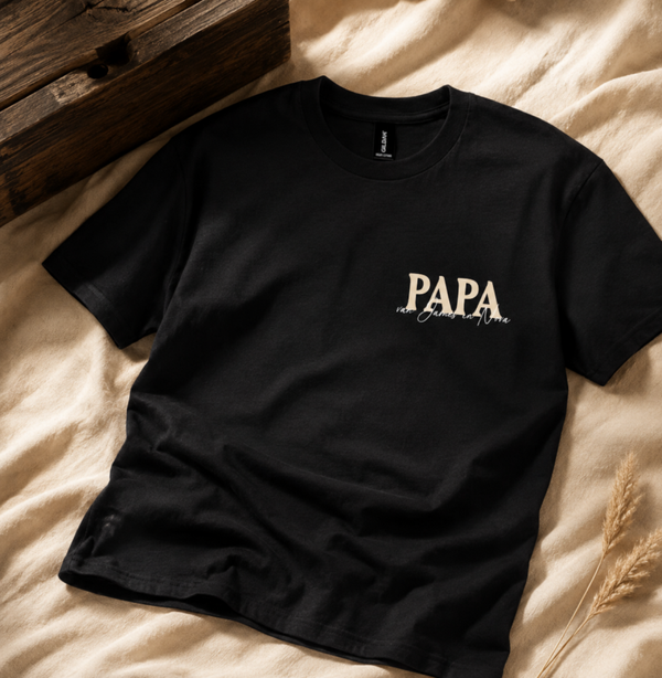 Papa shirt met namen kinderen