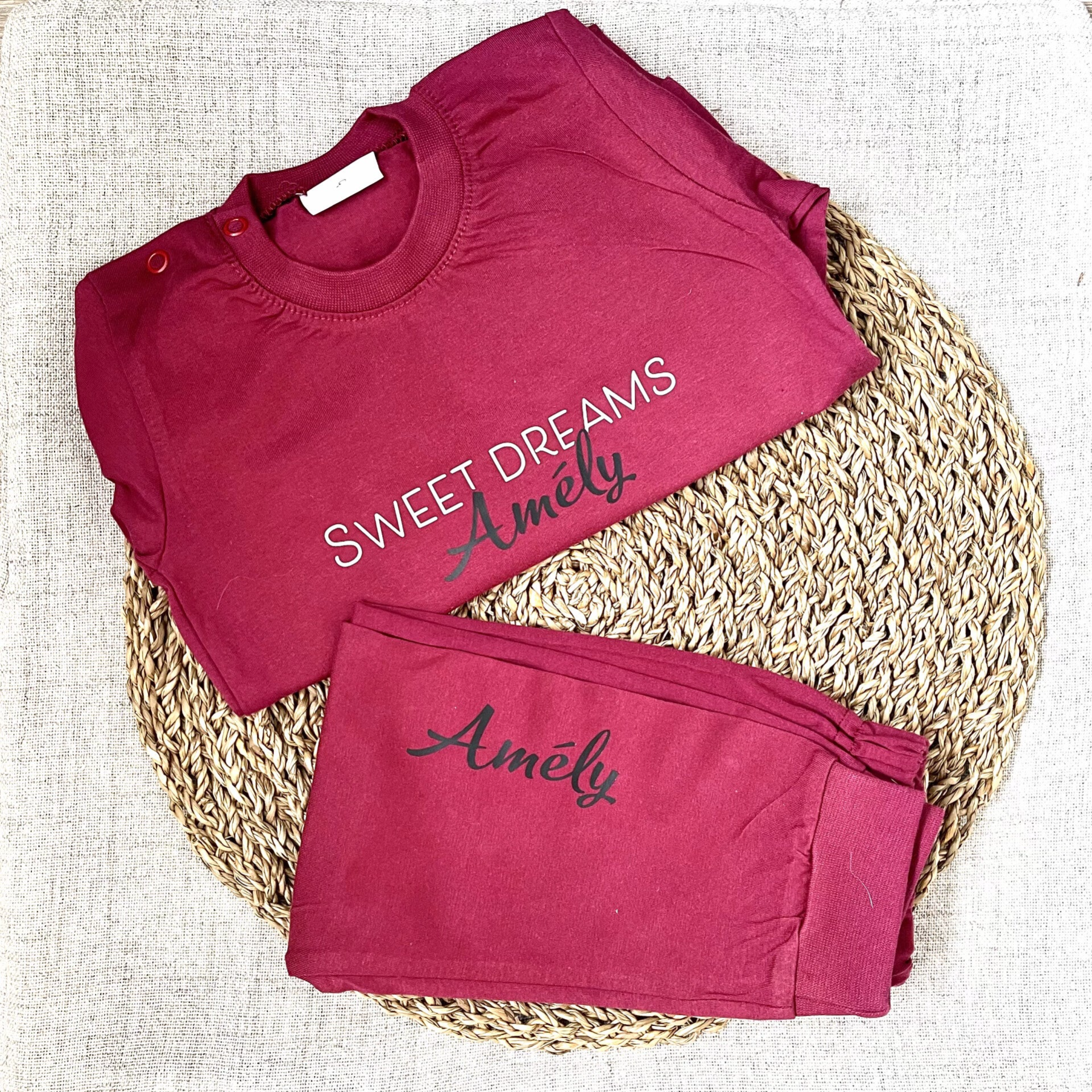 baby- kinderpyjama met naam