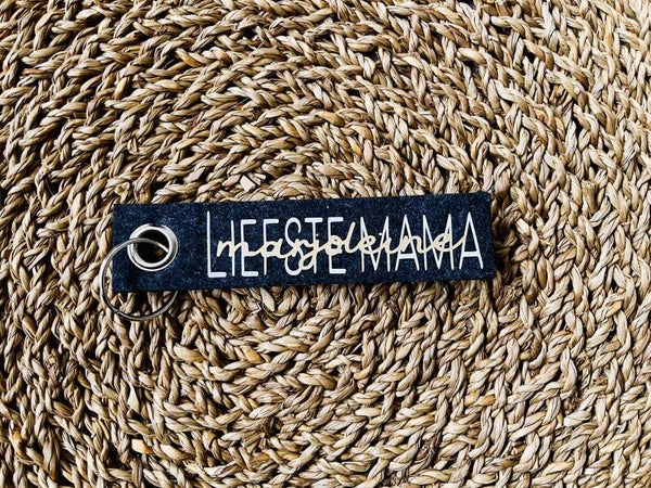 Vilten sleutelhanger liefste mama