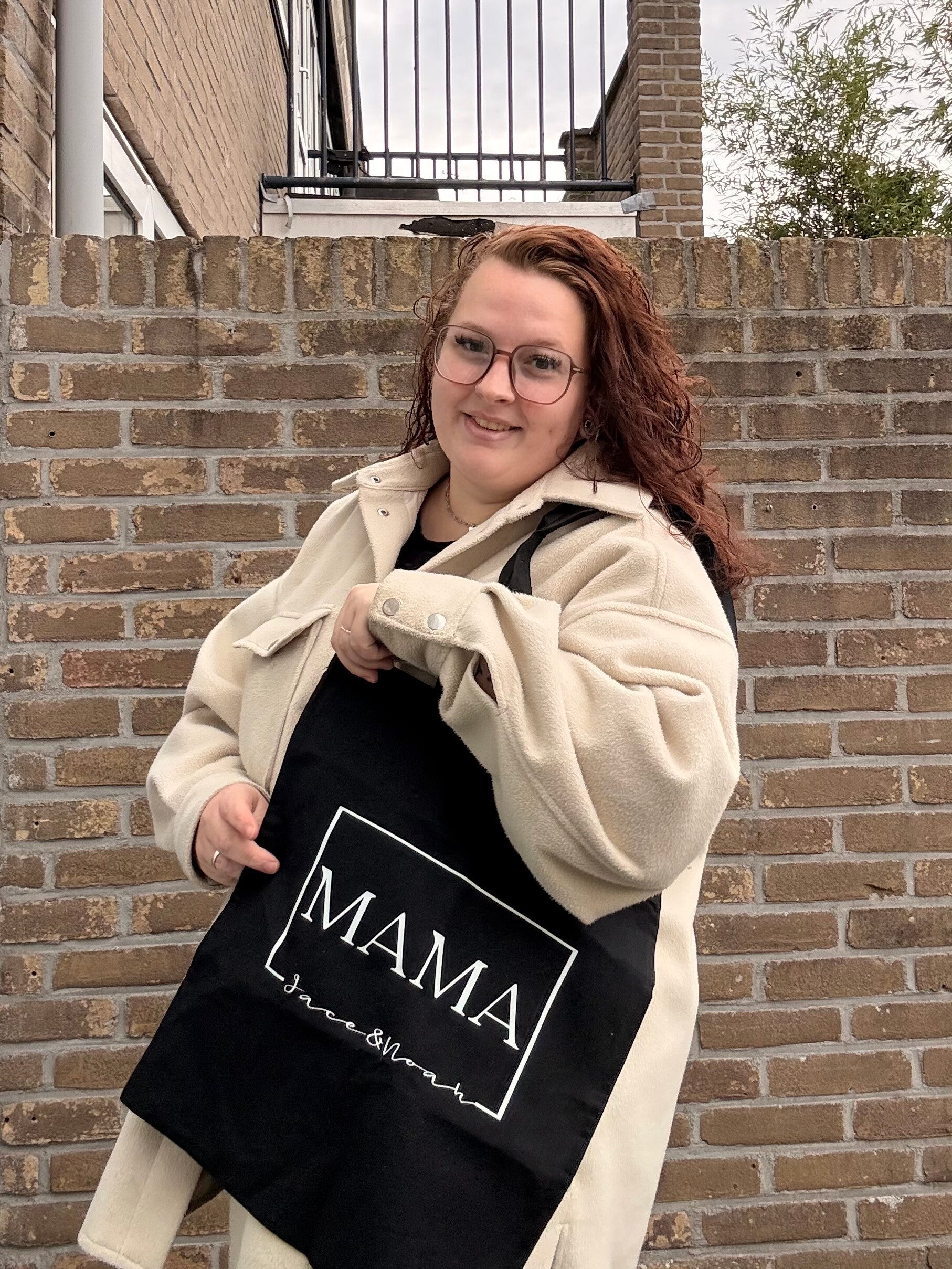 moederdag cadeau persoonlijk, tas met mama en namen kinderen