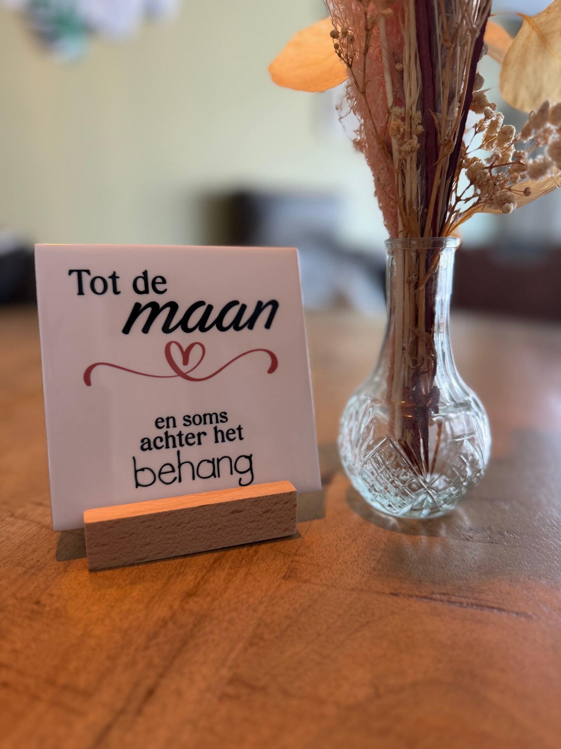 Tegeltje; tot de maan...