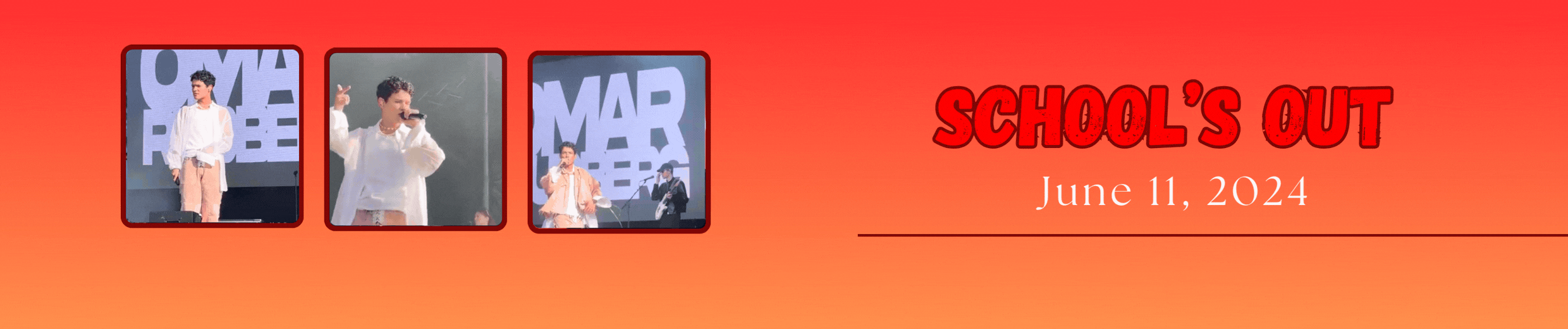 Omar Rudberg School's out. June, 2024