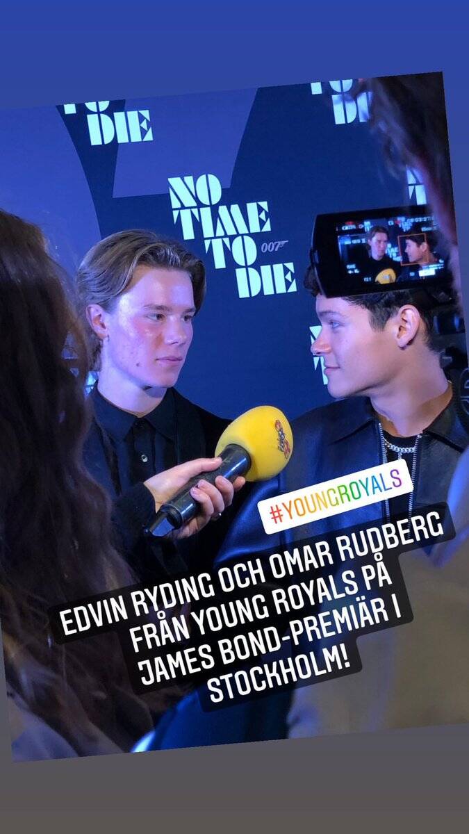 Omar Rudberg No time to die premiere