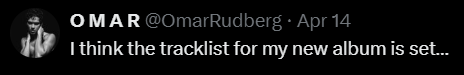 Omar Rudberg Twitter April 2026