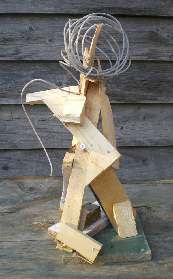 kubistische bouwvrouw