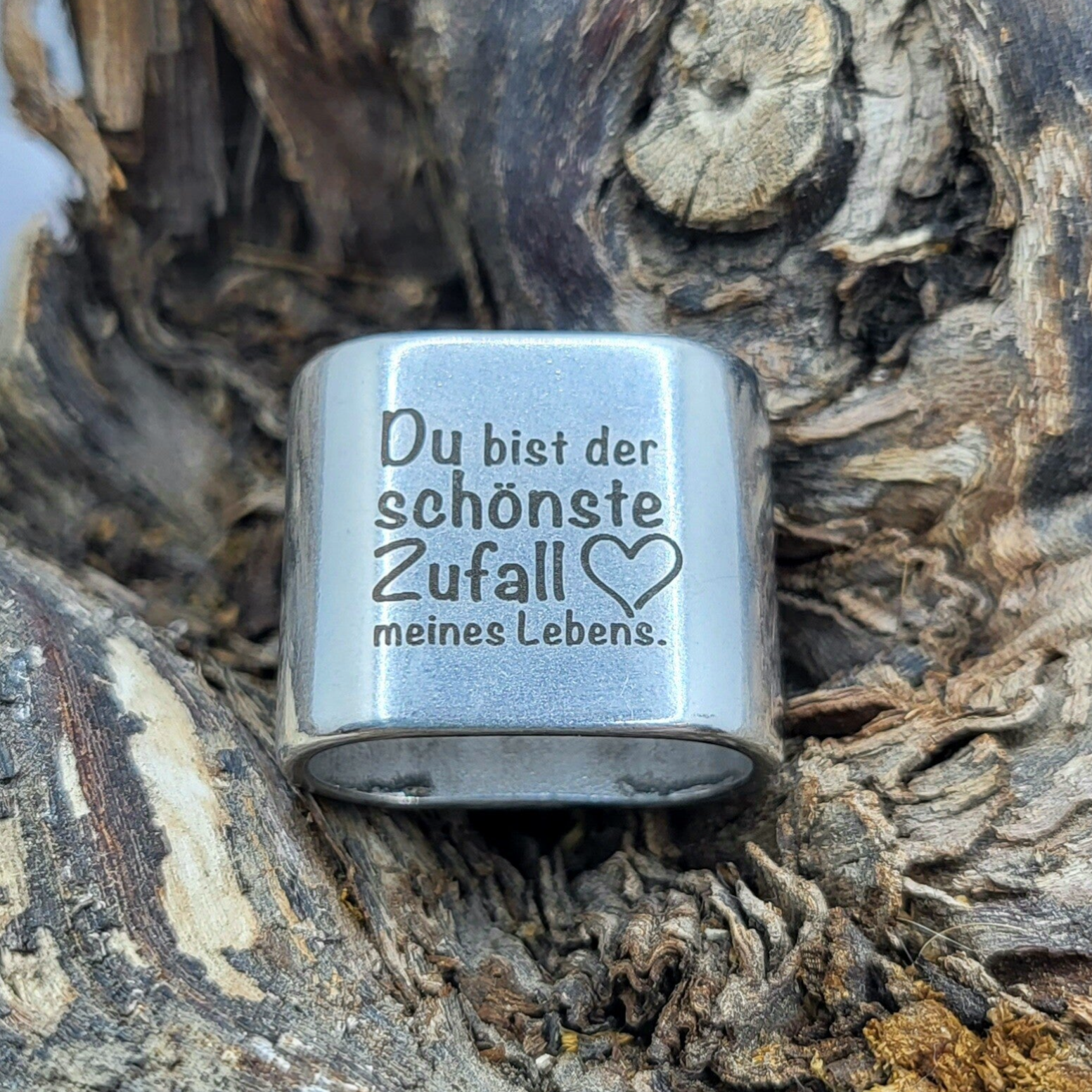 „Du bist der schönste Zufall meine Lebens“ Herz rechts