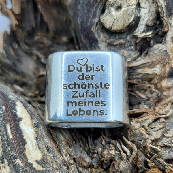 „Du bist der schönste Zufall meine Lebens“ Herz oben