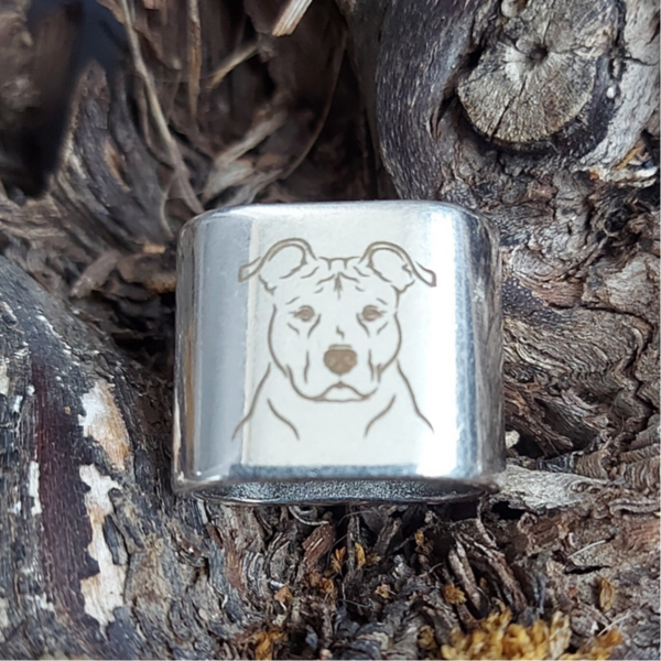 „Pitbull - Amstaff - American Bulldogge“ Hundekopf B154