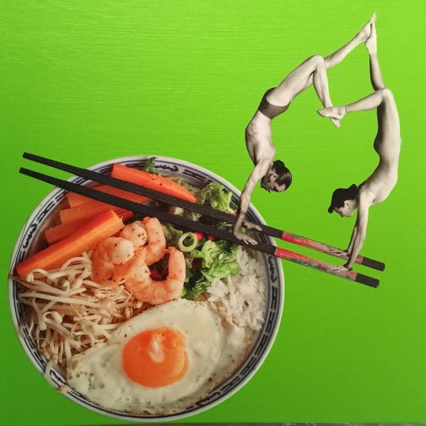 Balanced diet is balanced body 25x25x0,3 cm