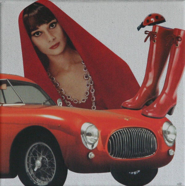 The lady in red 20x20x1 cm