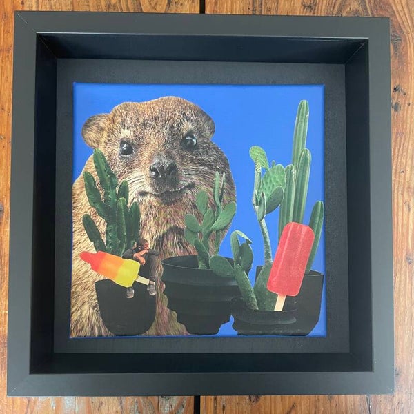 Geef mij dat raketje 20x20x1 cm incl. lijst 25x25x6