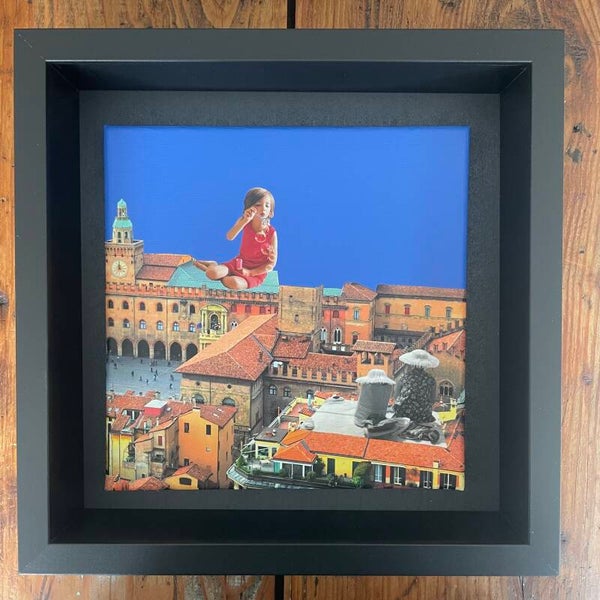 Kleedjes dag 20x20x1 cm incl. lijst 25x25x6