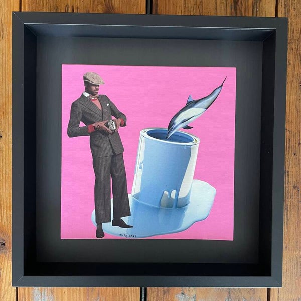 Dolle dolfijn duik 25x25x0,3 cm