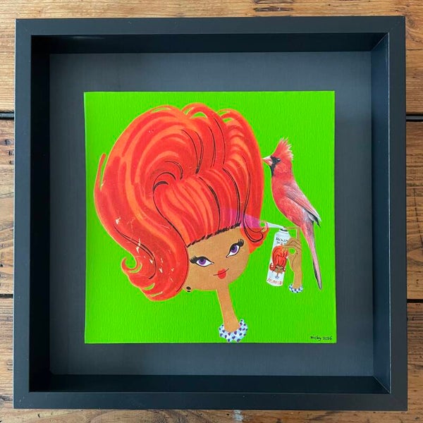 Meisjes met rode haren 25x25x0,6 cm incl. lijst 35x35x6 cm