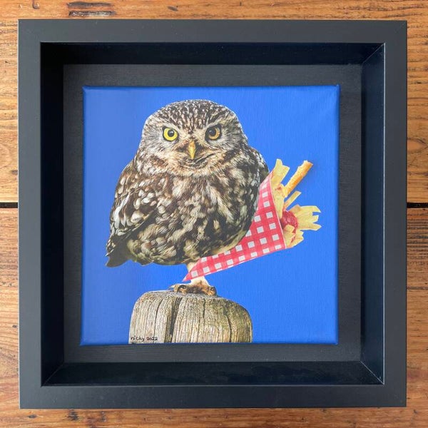 Dit zijn dus mijn frietjes 20x20x1 cm incl. lijst 25x25x6 cm
